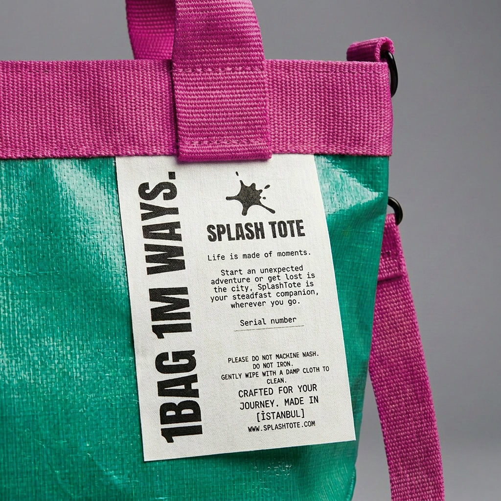 SplashTote Mini Yeşil & Pembe - Görsel 4