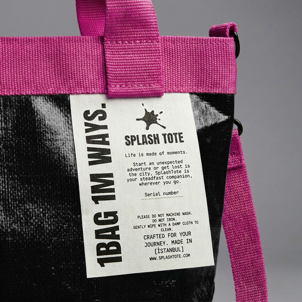 SplashTote Mini Siyah & Pembe - Görsel 4
