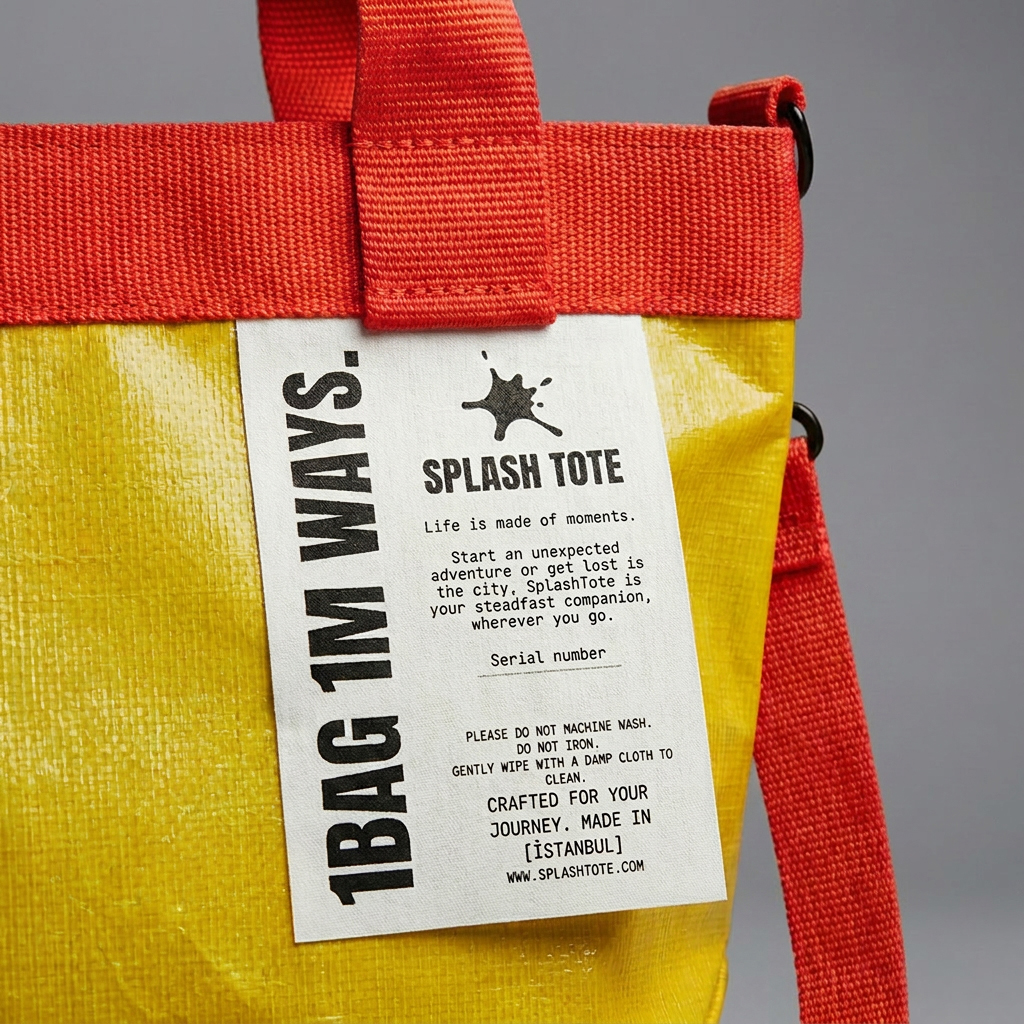 SplashTote Mini Sarı & Kırmızı - Görsel 3