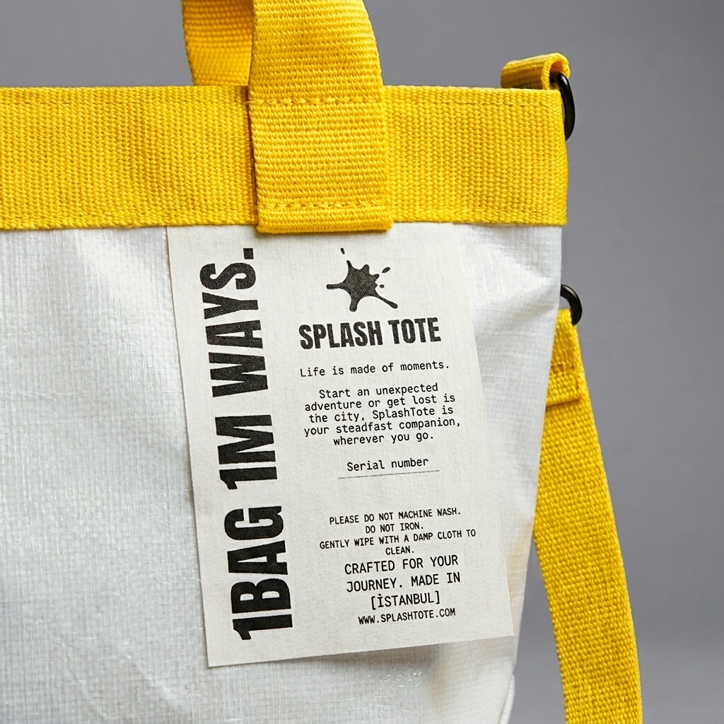 SplashTote Mini Beyaz & Sarı - Görsel 3
