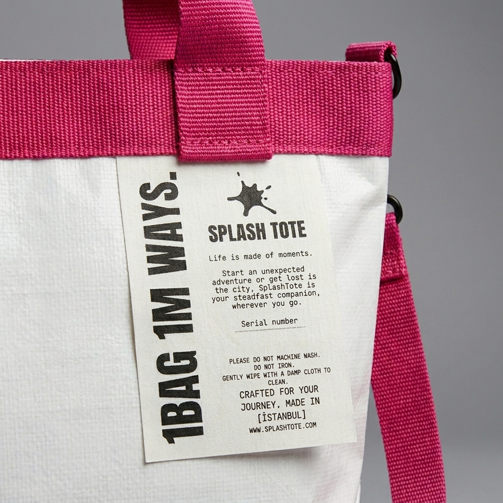 SplashTote Mini Beyaz & Pembe - Görsel 3