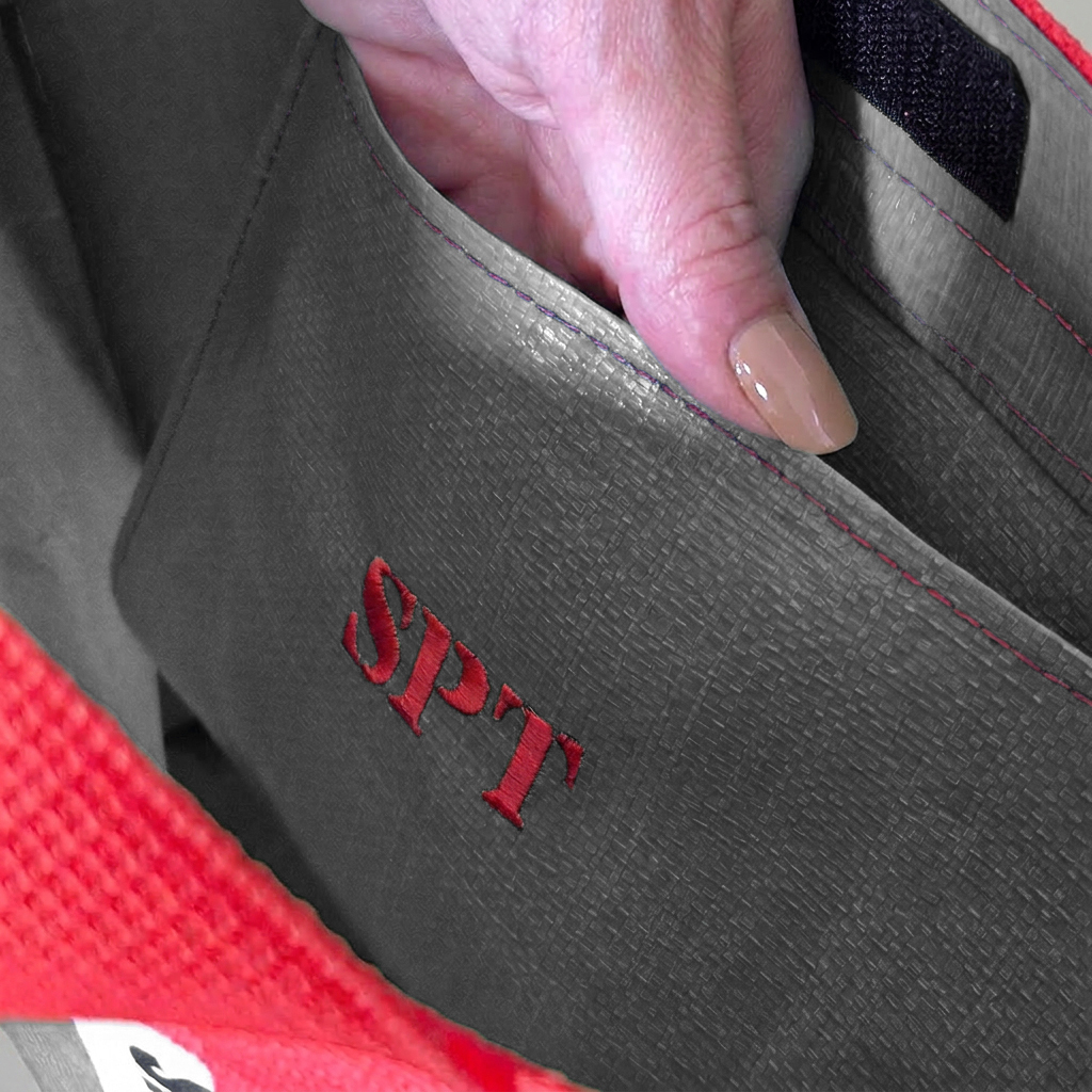 SplashTote Mini Gri & Kırmızı - Görsel 3