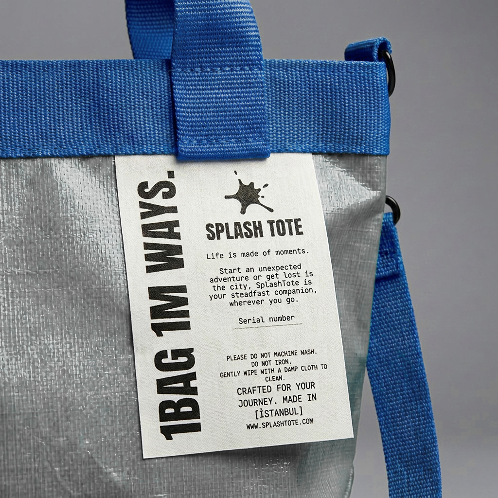 SplashTote Mini Gri & Mavi - Görsel 4