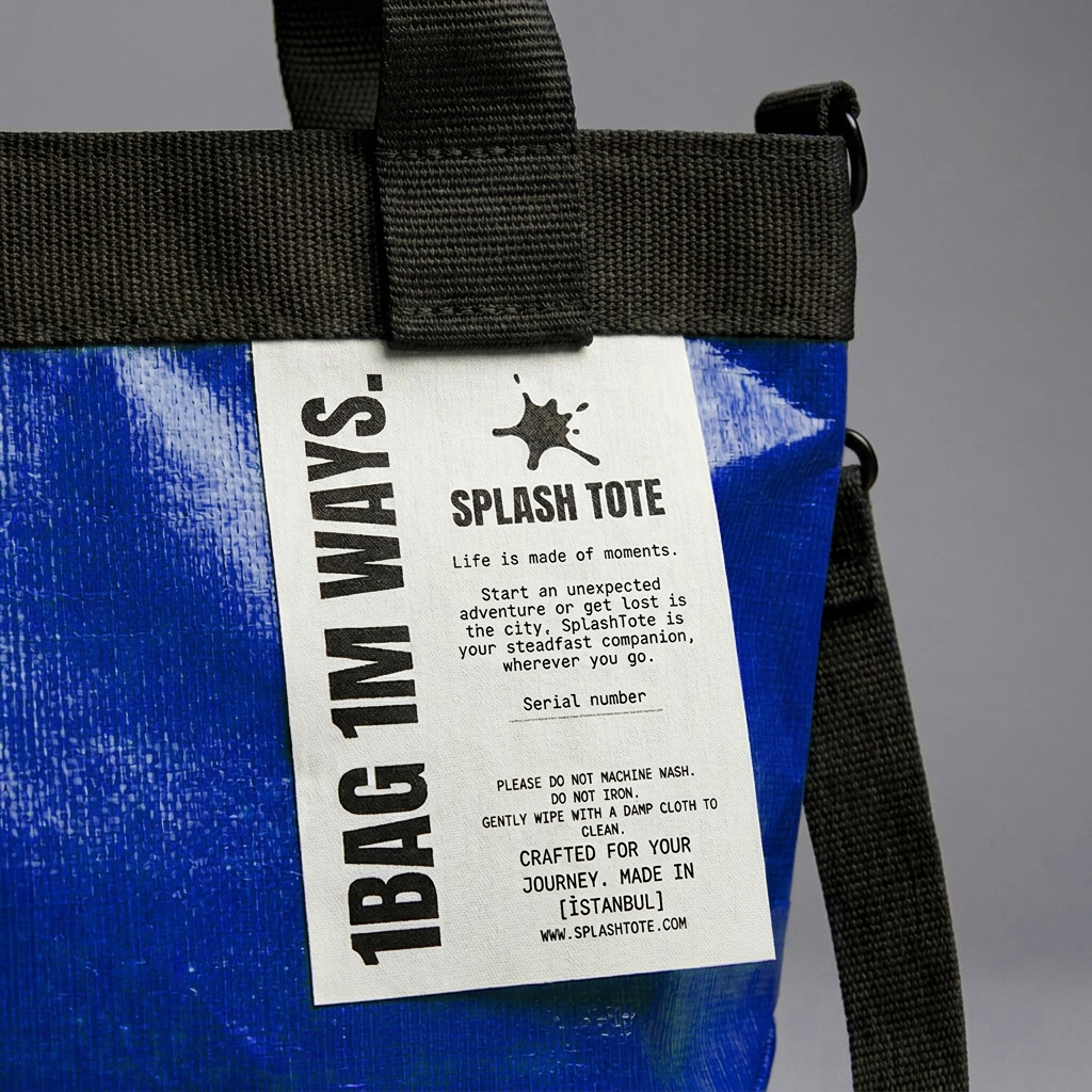 SplashTote Mini Mavi & Siyah - Görsel 4