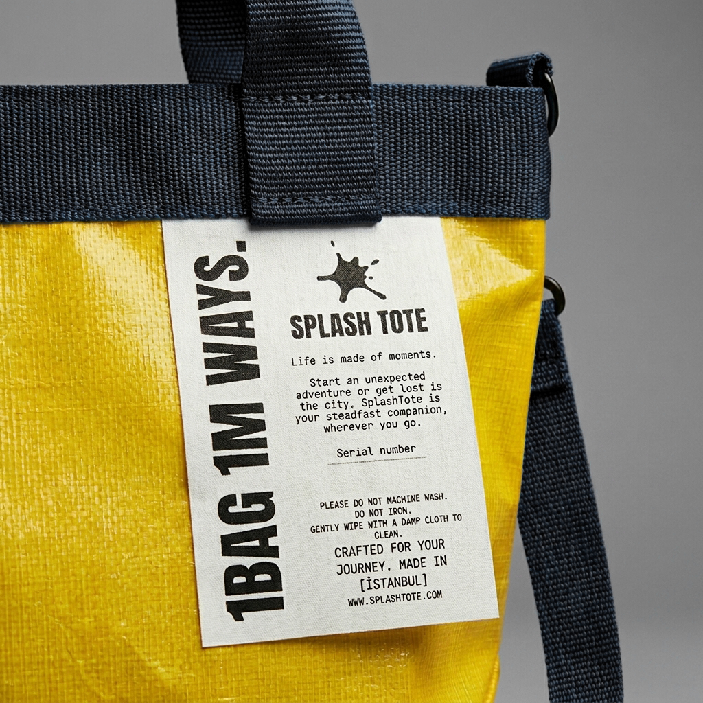 SplashTote Mini Sarı & Siyah - Görsel 3